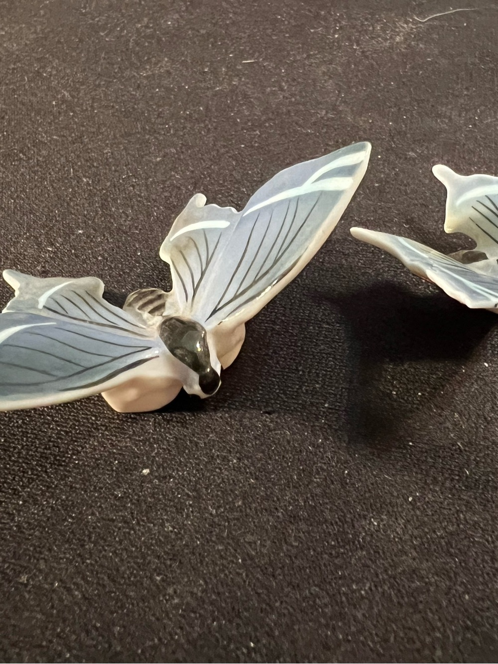 Hand-Painted Blue Ceramic Butterfly Accent - Picture 5 of 5